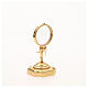 Chapel Monstrance in gold-plated brass with angel 18cm s7