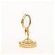 Chapel Monstrance in gold-plated brass with angel 18cm s8