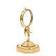 Chapel Monstrance in gold-plated brass with angel 18cm s2