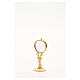 Chapel Monstrance in gold-plated brass with angels and ears of wheat s6