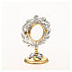 Monstrance in brass with ears of wheat, angel and grapes s7