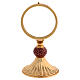 Chapel Monstrance in gold-plated brass and enamel, 15cm s1