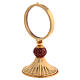 Chapel Monstrance in gold-plated brass and enamel, 15cm s2