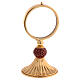 Chapel Monstrance in gold-plated brass and enamel, 15cm s4
