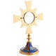 Monstrance in brass and resin, Four Evangelists, IHS s5