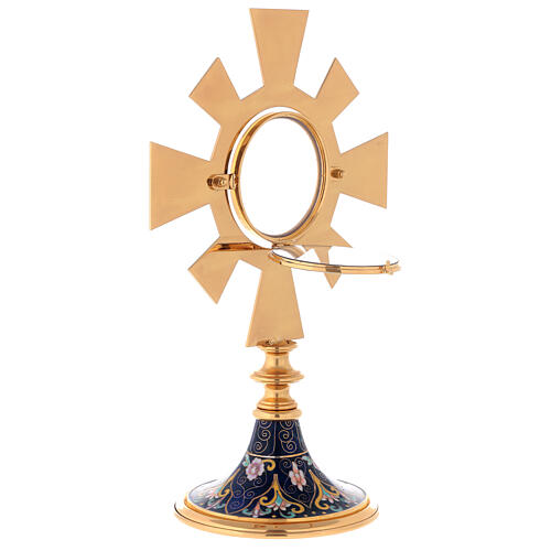 Monstrance in brass and enamel, Four Evangelists 5