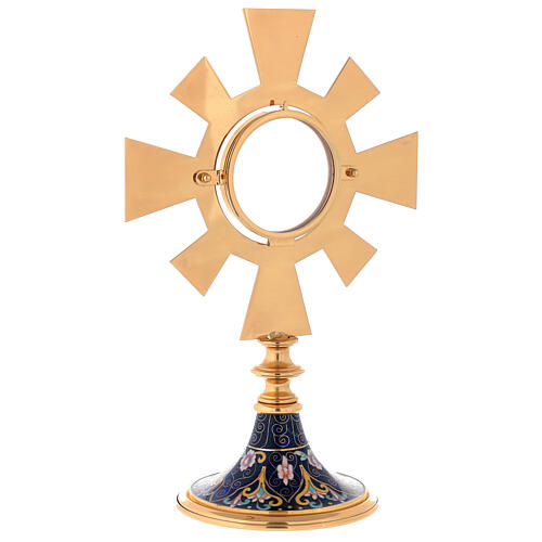 Monstrance in brass and enamel, Four Evangelists 8