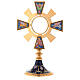 Monstrance in brass and enamel, Four Evangelists s1