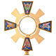 Monstrance in brass and enamel, Four Evangelists s2
