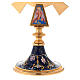 Monstrance in brass and enamel, Four Evangelists s3