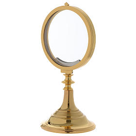 Chapel Monstrance, magna host in gold-plated brass 28 cm