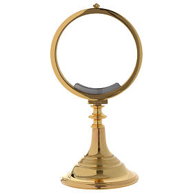 Chapel Monstrance, magna host in gold-plated brass 28 cm