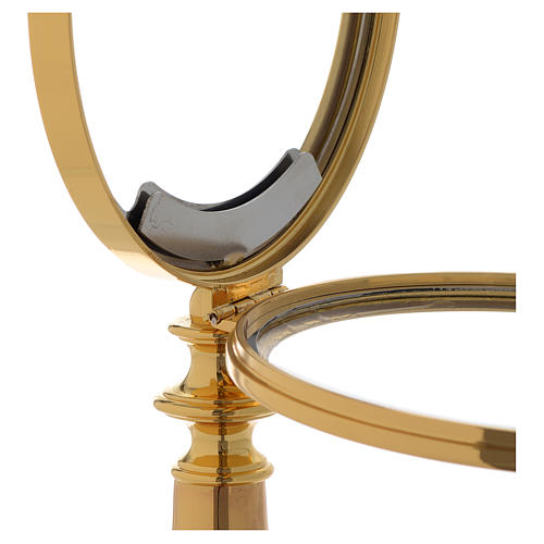 Chapel Monstrance, magna host in gold-plated brass 28 cm 4
