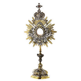 Ostensório placa latão bicolor 72 cm