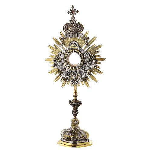Ostensório placa latão bicolor 72 cm 1