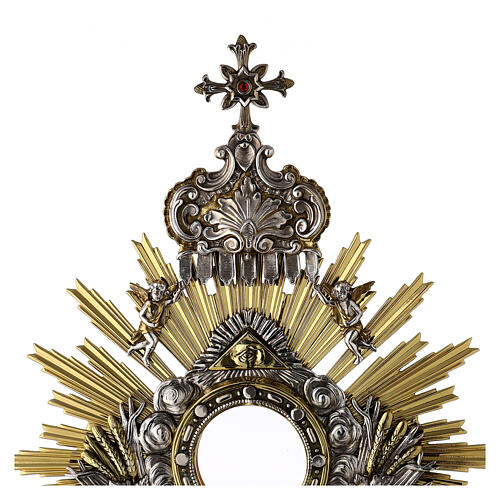 Ostensório placa latão bicolor 72 cm 4
