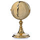 Pyx for host in gold-plated brass with stand 10cm diam s1