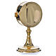 Pyx for host in gold-plated brass with stand 10cm diam s2
