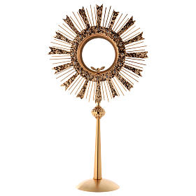 Monstrance for Magna host with white stones H74cm