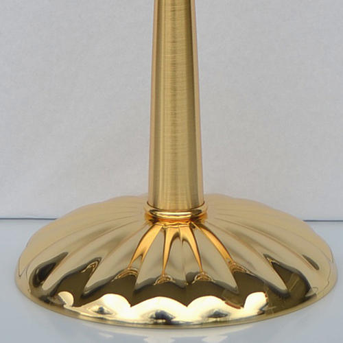 Monstrance for Magna host in brass with white stones H75cm 3