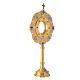Monstrance in brass with red enamel s3