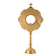 Monstrance in brass with red enamel s4