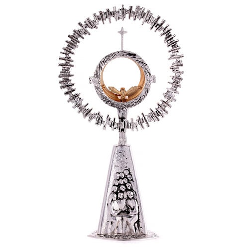 Monstrance Jesus with Apostles, silver-plated brass 1
