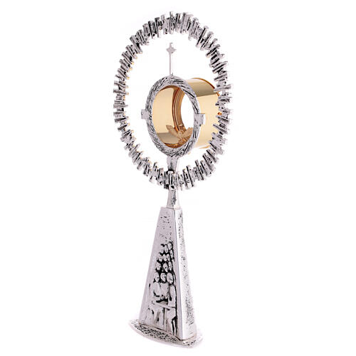Monstrance Jesus with Apostles, silver-plated brass 4