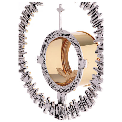 Monstrance Jesus with Apostles, silver-plated brass 6
