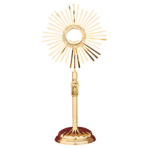 Monstrance gold-plated brass with rays 1