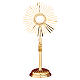 Monstrance gold-plated brass with rays s1