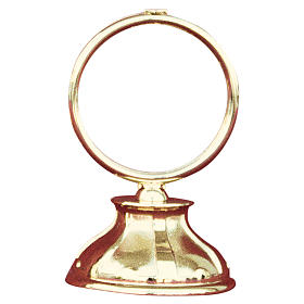 Monstrance shrine gold-plated brass and thick base 13cm