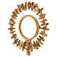 Monstrance shrine gold-plated brass 29cm s3
