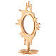 Monstrance shrine gold-plated brass 19cm s2