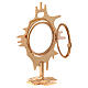 Monstrance shrine gold-plated brass 19cm s4