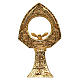 Monstrance gold-plated brass 26cm with luna s1