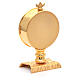 Eucharistic pyx for 10cm host in golden brass s3