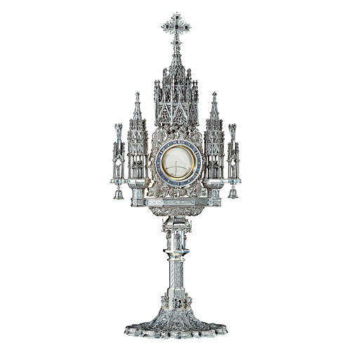 Sterling silver monstrance in Gothic style, Molina 1
