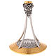 Casted monstrance, gold plated brass, diam. 11 cm s3