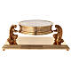 Base for monstrance by Molina in golden brass, gothic style s1