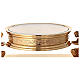 Base for monstrance by Molina in golden brass, gothic style s4