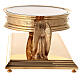 Base for monstrance by Molina in golden brass, gothic style s11