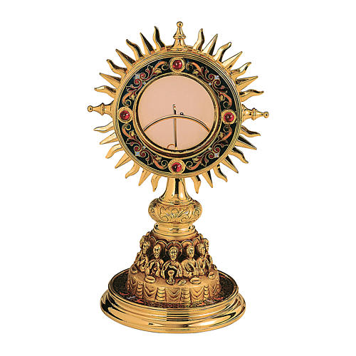 Last Supper monstrance in gold-plated brass, Molina 1