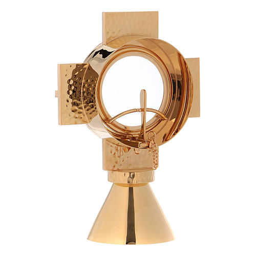 Cross shaped monstrance with red stones, Molina 5