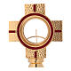 Cross shaped monstrance with red stones, Molina s2