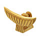 Ostensory for altar bread in two tones with hands and stones in brass 75 cm s8