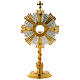 Monstrance in two tones with hands and stones 25.5 inches s1