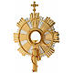 Monstrance in two tones with hands and stones 25.5 inches s4