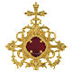 Reliquiar mit Kreuz vergoldeten Messing 25cm s2