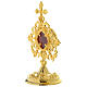 Gold plated brass reliquary 10 inc s3